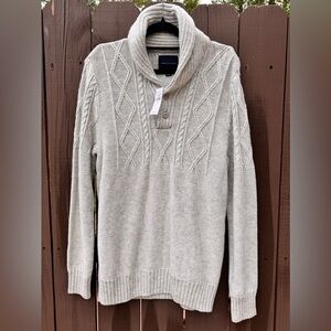 American Eagle Outfitters Men's Cable Knit Fisherman Sweater L